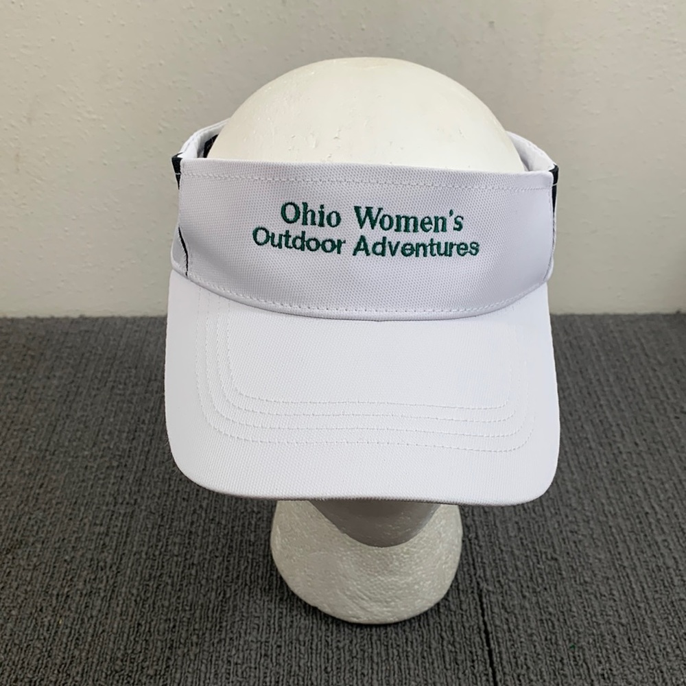 Ohio Women's Outdoor Adventures Visor Adjustable White Green Strapback Sport-Tek